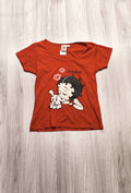 Betty Boop piros mintás póló