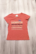 Badminton feliratos póló