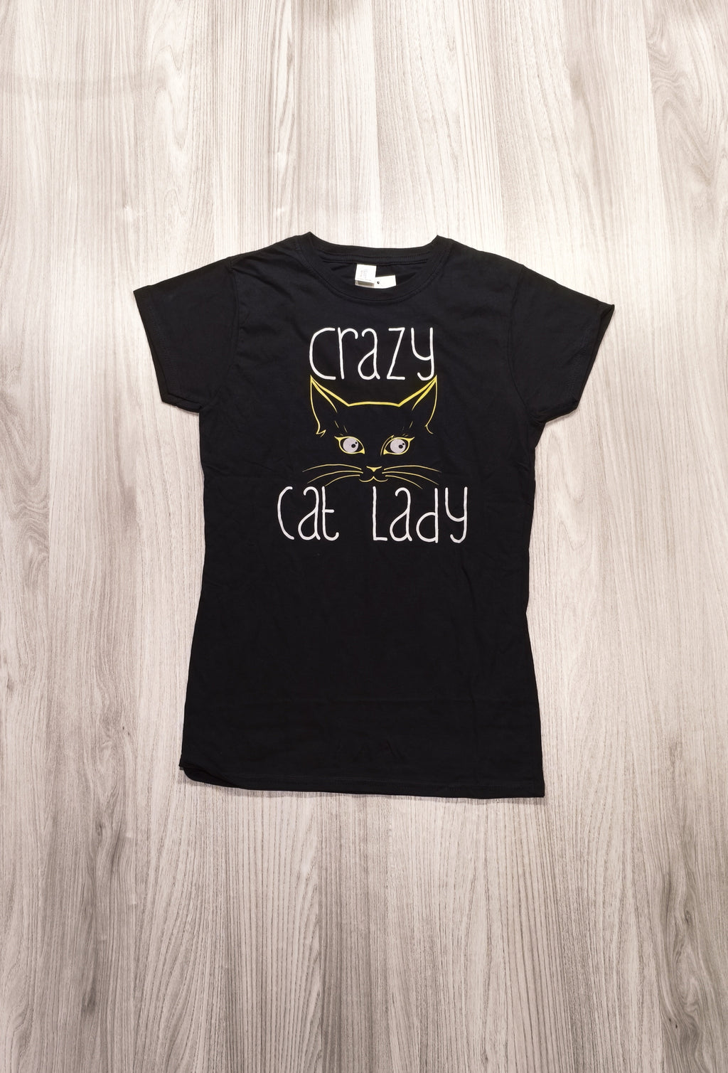 Gildan fekete “Crazy Cat Lady” mintás póló