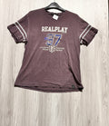 Realplay Lila Feliratos Rövid Ujjú Póló