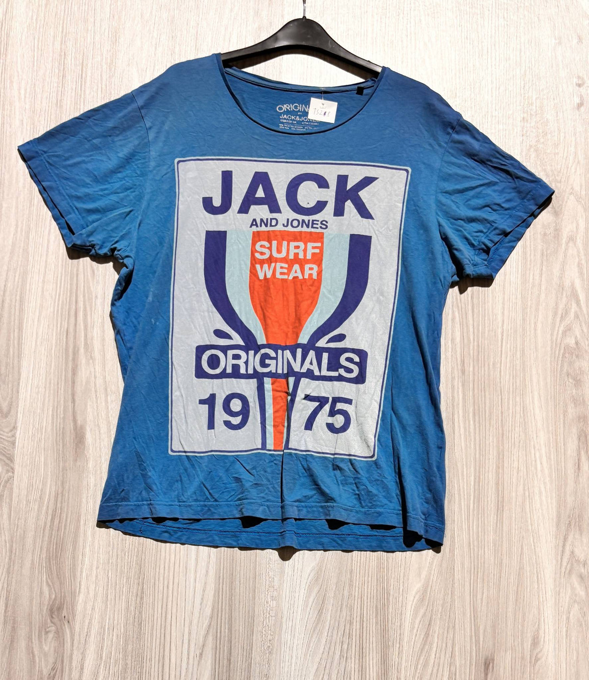 Jack & Jones kék férfi mintás póló