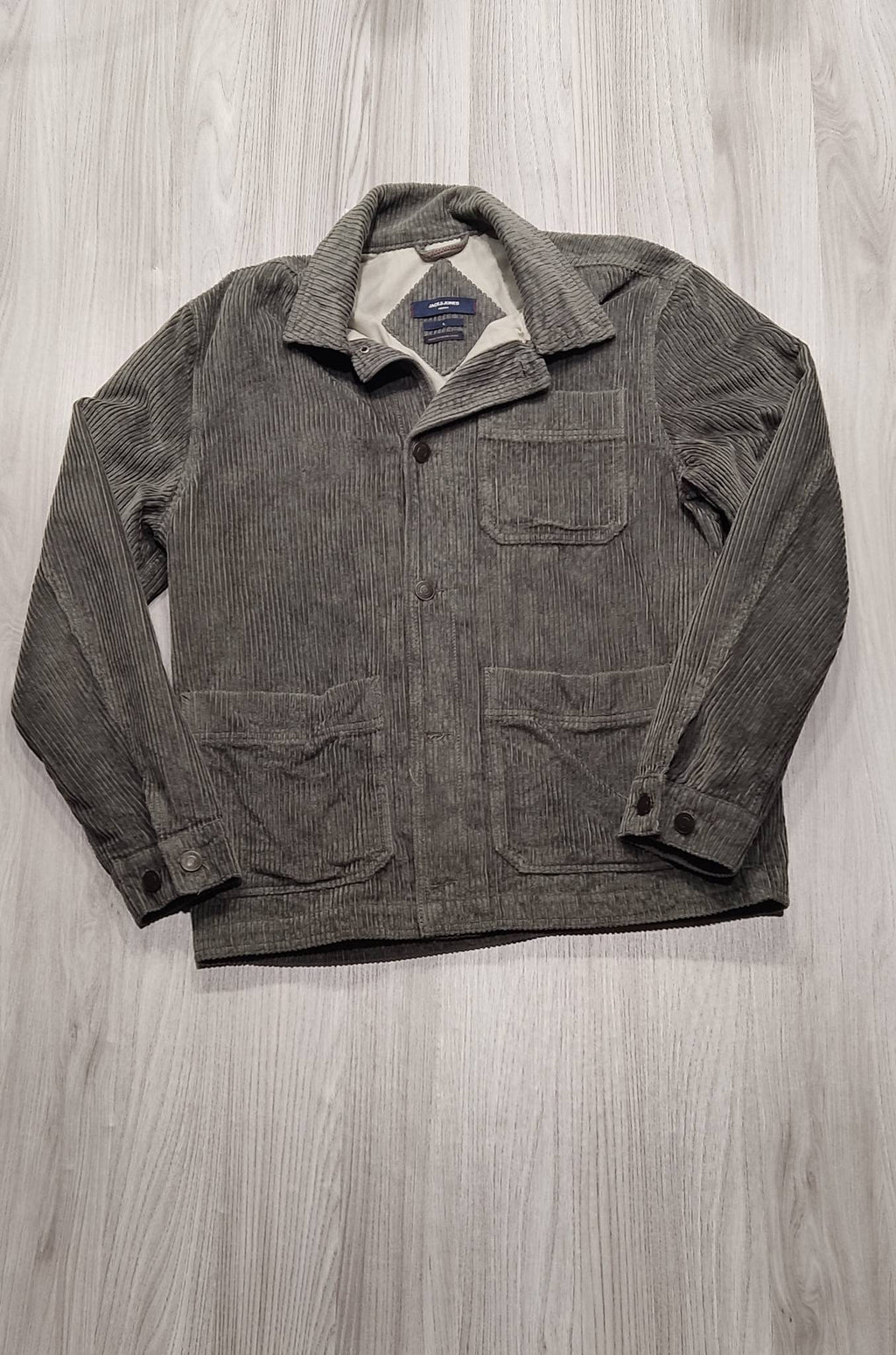 Jack & Jones szürke kordbársony kabát