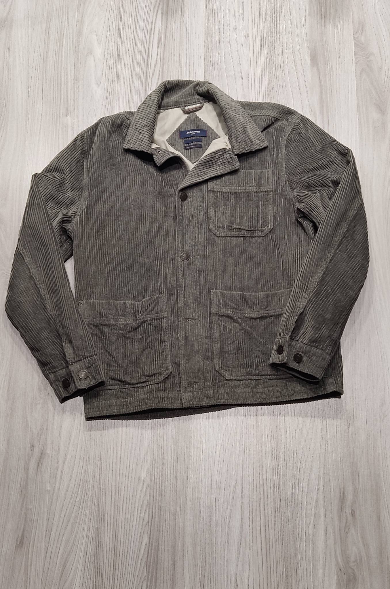 Jack & Jones szürke kordbársony kabát