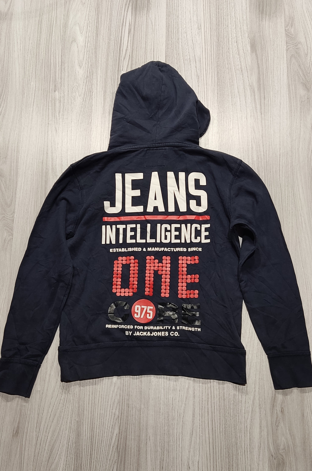Jack & Jones sötétkék kapucnis pulóver