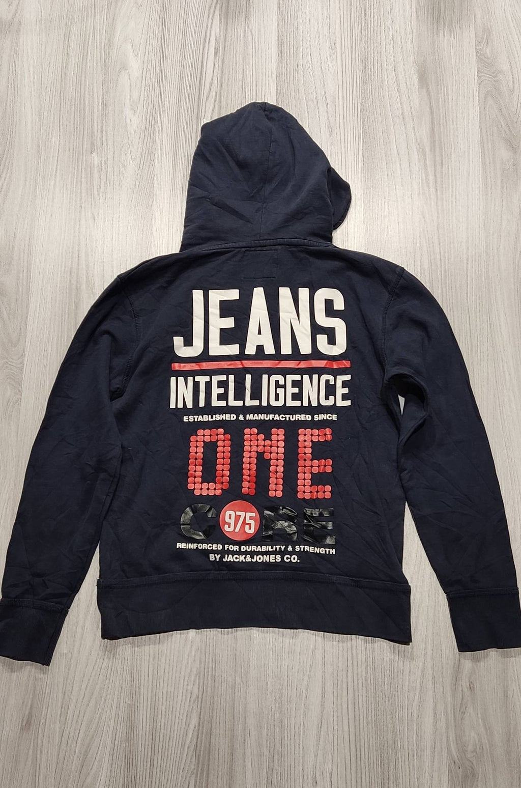 Jack & Jones sötétkék kapucnis pulóver