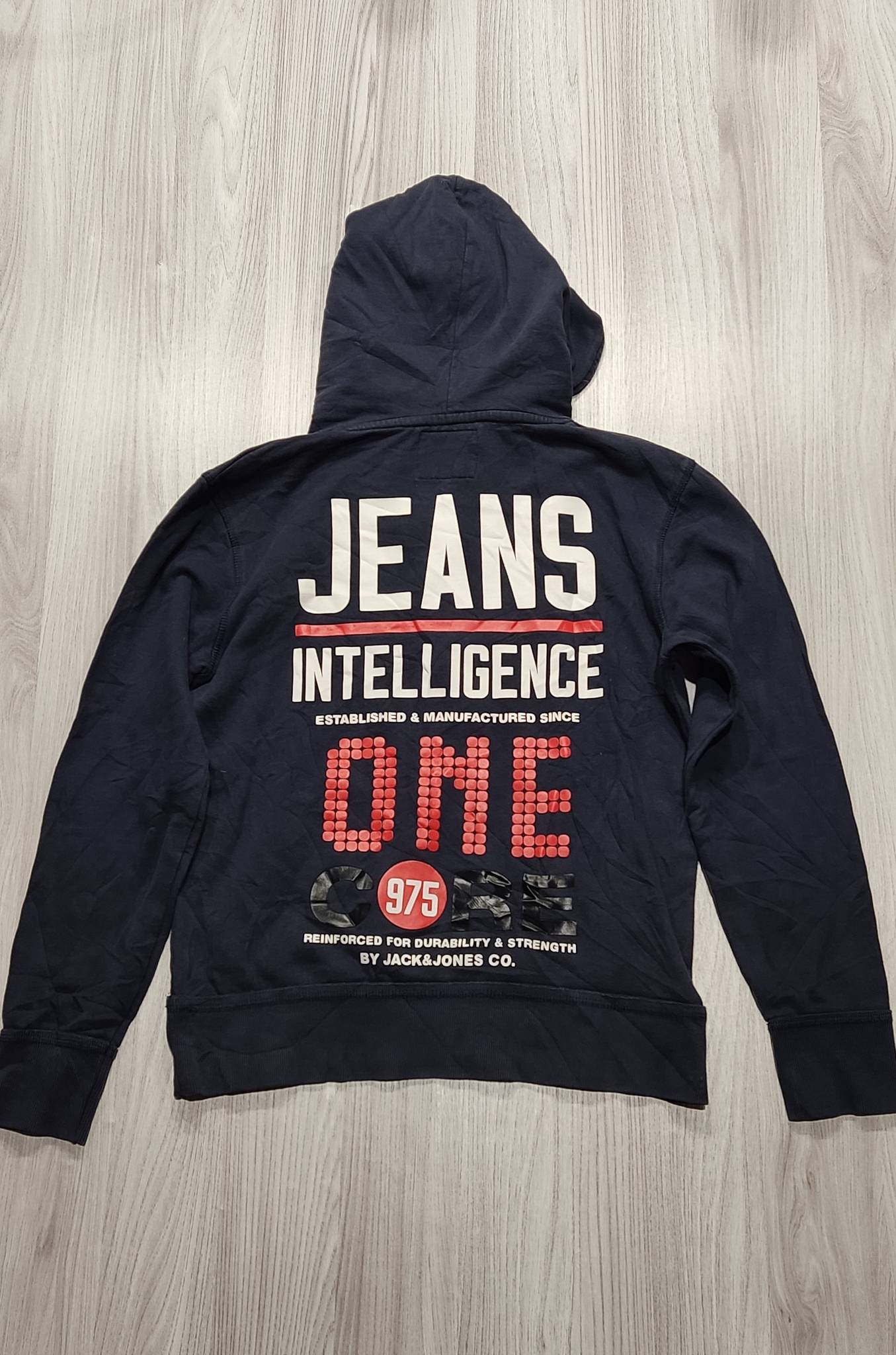 Jack & Jones sötétkék kapucnis pulóver