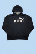 Puma fekete kapucnis pulóver