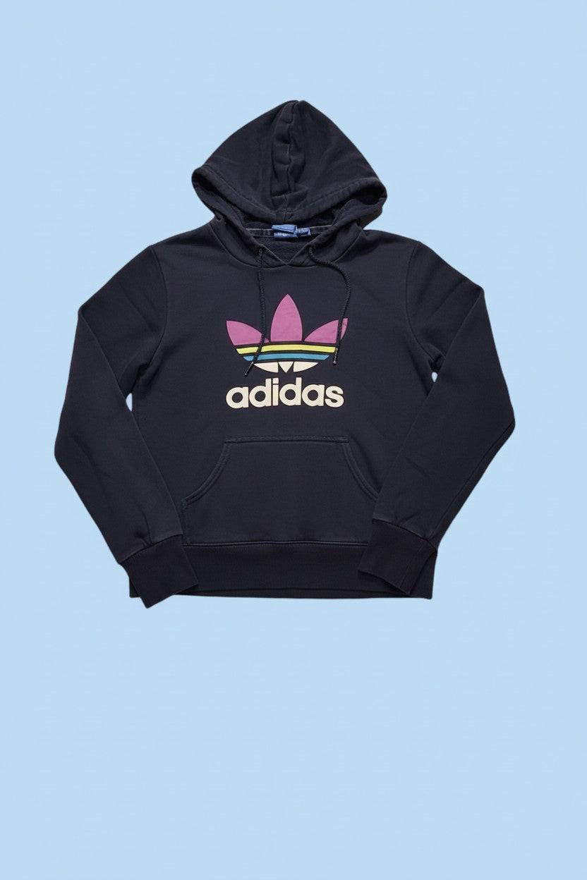 Adidas sötétkék kapucnis pulóver