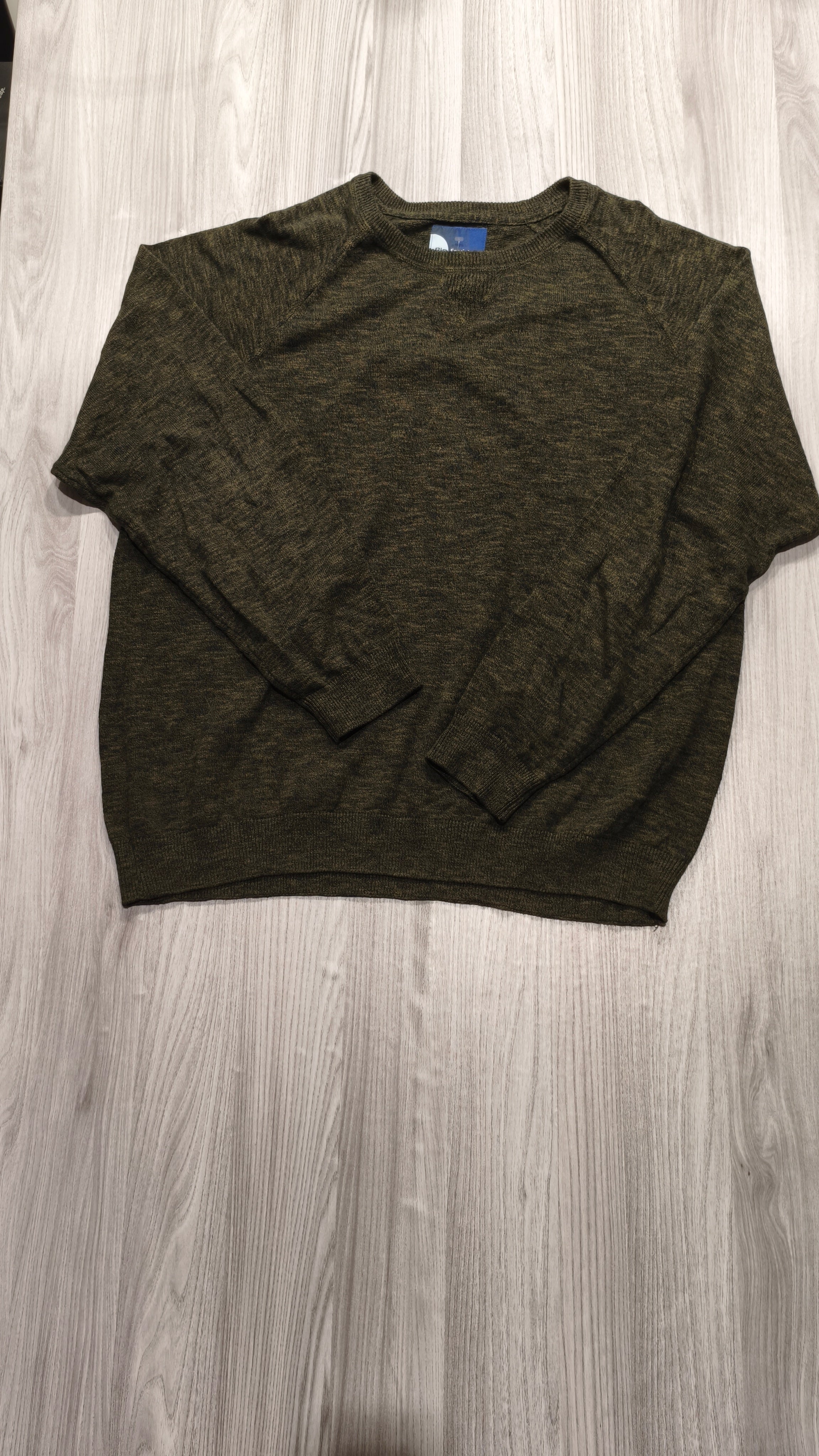 Big Fashion khaki kötött pulóver